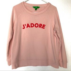 J’adore Light Pink Crewneck Sweater Large